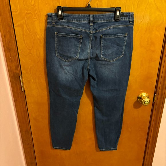 LC Lauren Conrad Womens‎ Dark Wash Mid Rise Super Skinny Jeans Sz 10 - Picture 9 of 14